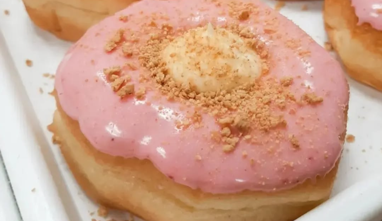 Strawberry cheesecake donut from Laila’s Place in Newberry, SC